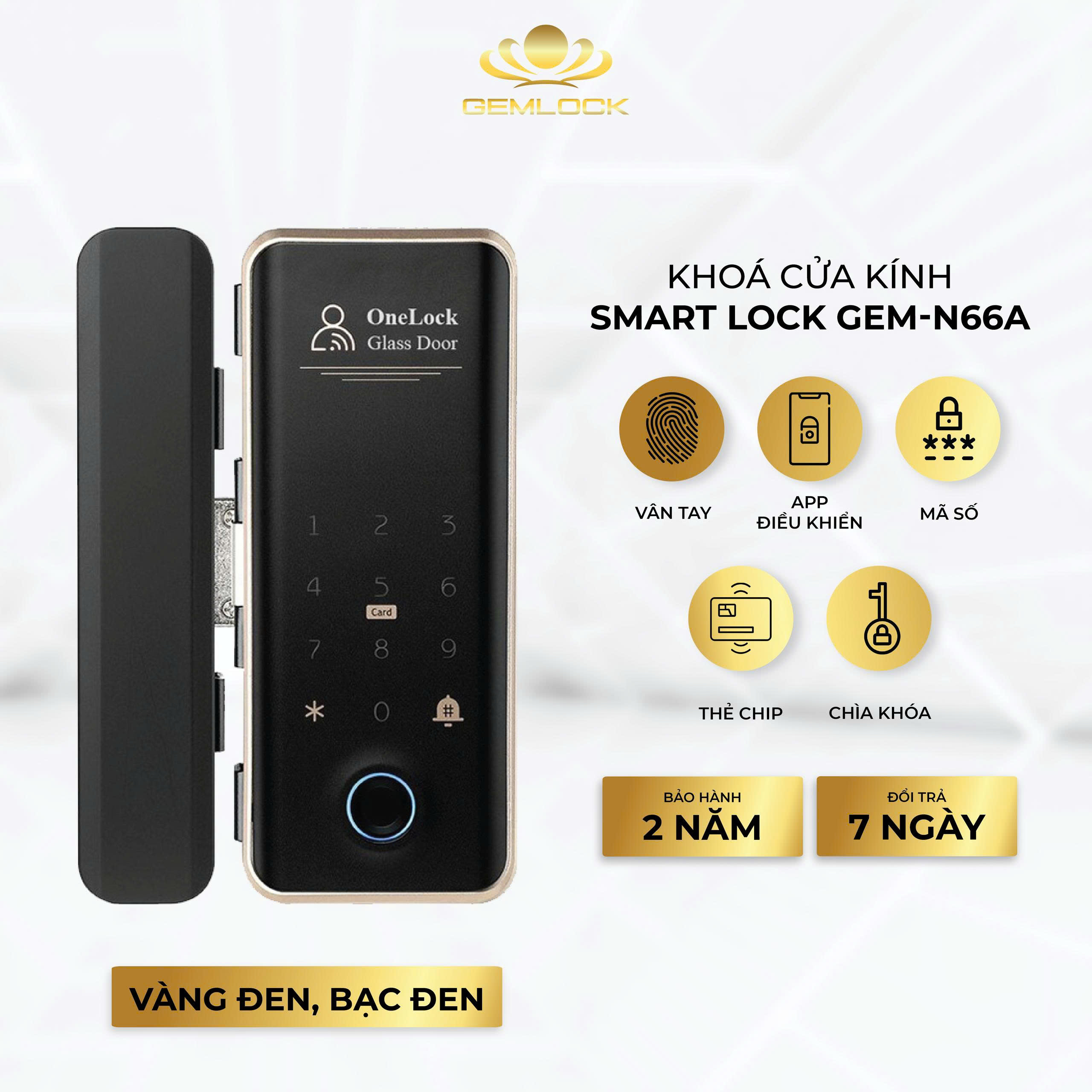 Khoá cửa kính Smart Lock GEM-N66A